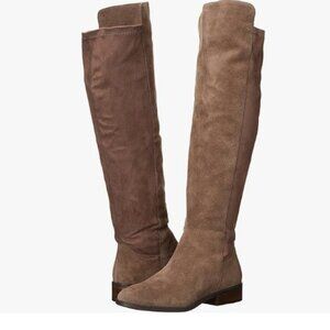 Lucky Brand Calypso Over The Knee Boots Brown Taupe Suede Womens 7.5M New $139